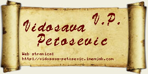 Vidosava Petošević vizit kartica